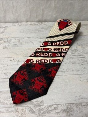 RED DOG 90s Party Beer Necktie Classic Tie Design Vintage 1995